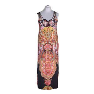 ONE WORLD MULTI-COLOR LONG DRESS SIZE M